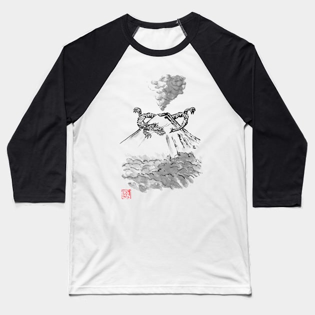 dragon fuji Baseball T-Shirt by pechane